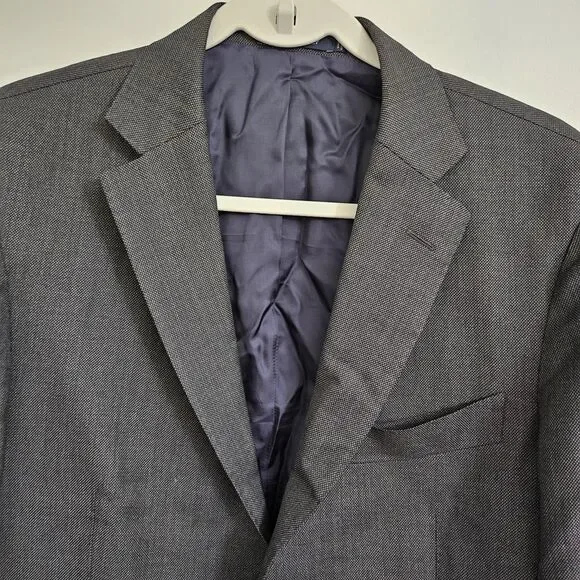 SUITSUPPLY Blazer Mens 42 Gray Sienna Single Breasted Suit Jacket Pure Wool Coat